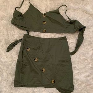 Army green two piece set!